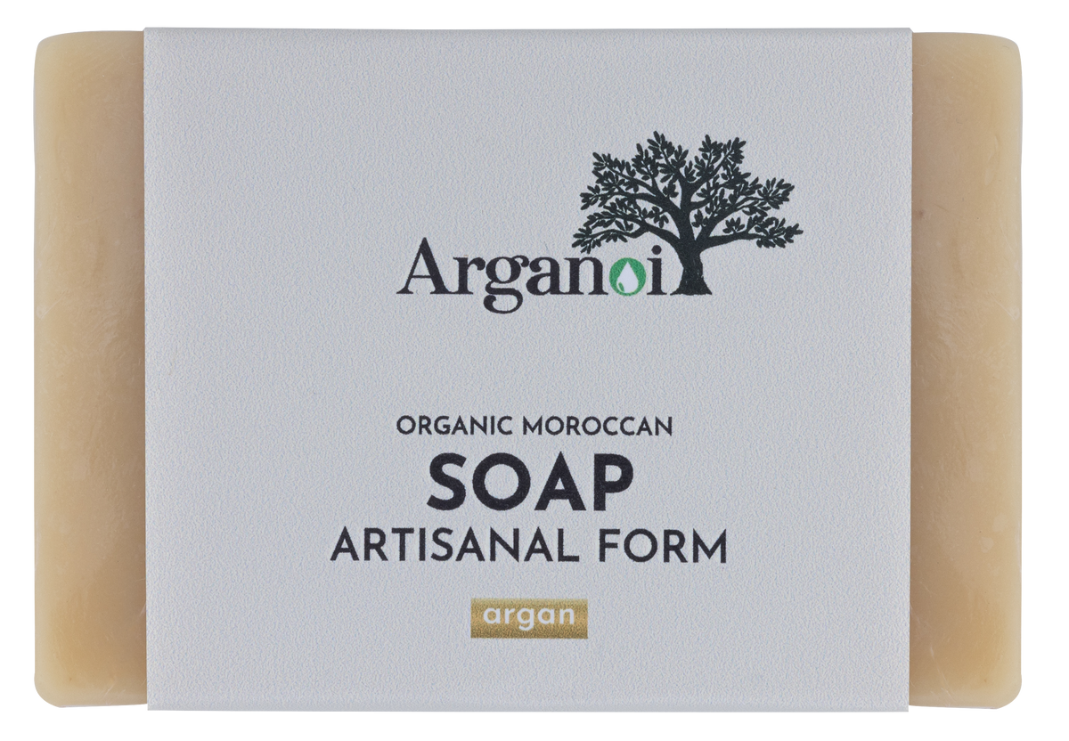 Organische arganzeep artisanale vorm puur argan 100g